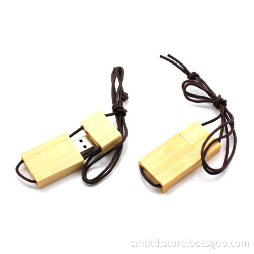 Bamboo Lanyard Custom USB Flash Drive Bams2 (BM02)